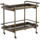 Livingston Antique Brass Bar Cart